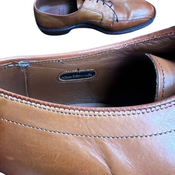 Allen Edmonds Men's Brown Leather Hillcrest Lace-up Derby Dress Shoes Size 11 D - Picture 9 of 9